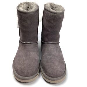 Koolaburra by Ugg Koola Short Gray Suede Sheepskin Boots 7
